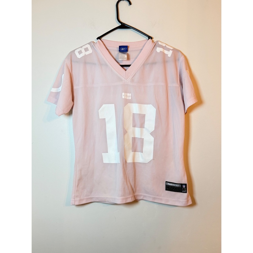 Reebok NFL Jersey Women Medium Peyton Manning Indianapolis Colts Pink R703W 05